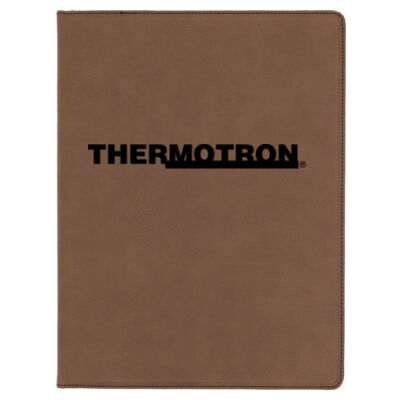 Thermotron - Brown Laserable Leatherette Portfolio with Notepad Thumbnail