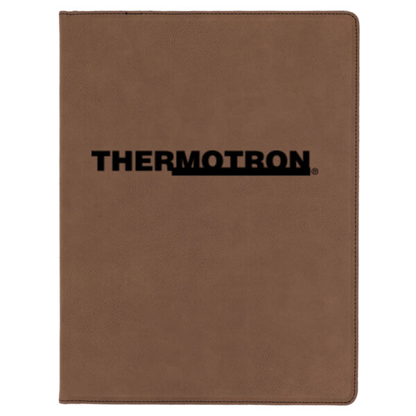 Thermotron - Brown Laserable Leatherette Portfolio with Notepad Thumbnail